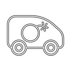 Car bomb icon in line style
