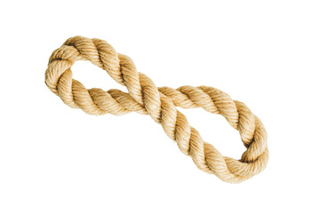 Isolated rope and strings on a white background with visible texture