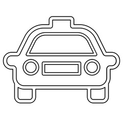 Taxi icon in line style