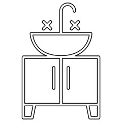 Sink icon in line style