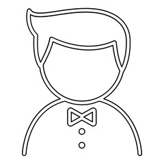 Barista icon in line style