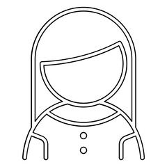 Woman icon in line style