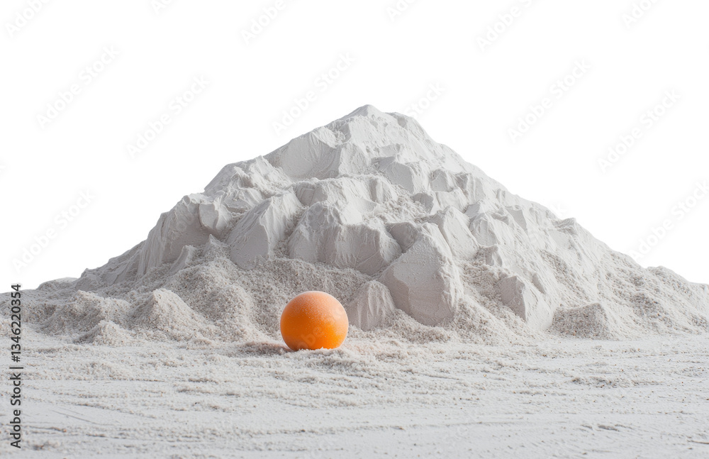 Poster buckwheat flour that is integral is isolated on a white background