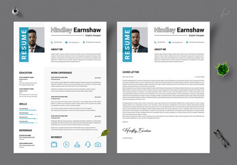 Dark & Light Simple Resume Template