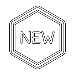 Label new icon in line style