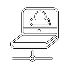 Computer network icon in line style