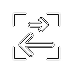 Data transfer icon in line style