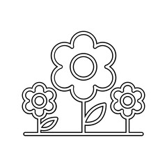 Flower icon in line style