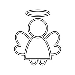 Angel icon in line style