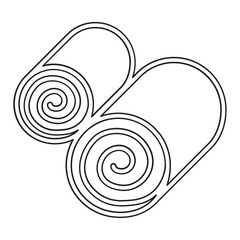 Cake roll icon in line style