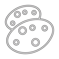 Fototapeta premium Cookies icon in line style