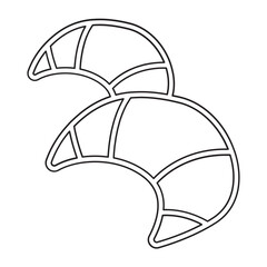 Croissant icon in line style