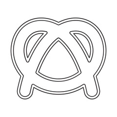 Pretzel icon in line style