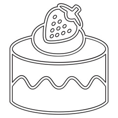 Cake icon in line style