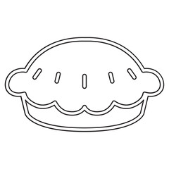 Pie icon in line style