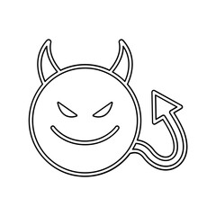 Devil icon in line style