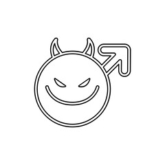 Devil icon in line style