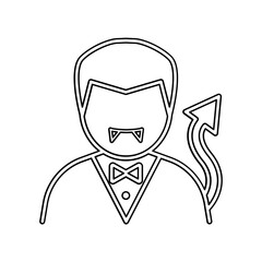 Devil icon in line style