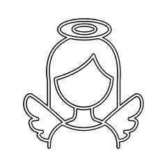 Angel icon in line style