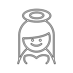 Angel icon in line style
