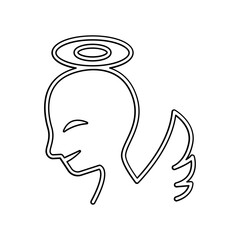 Angel icon in line style