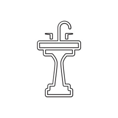 Obraz premium Sink icon in line style