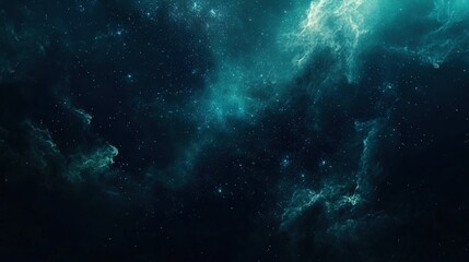 Fototapeta premium Abstract celestial dreamscape with nebulae, stars, deep navy, cosmic blending, and ethereal luminosity