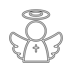 Angel icon in line style