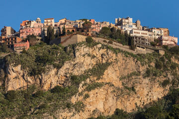 Hilltop village of Castelmola in  Sicily, Italy