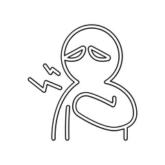Shoulder pain icon in line style