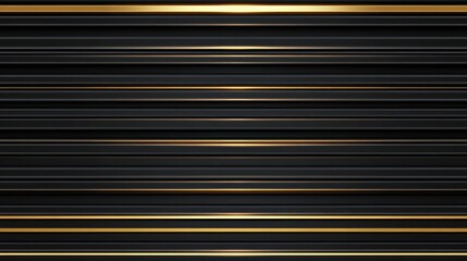 Obraz premium Abstract background with horizontal golden lines on a black surface