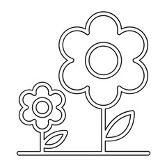Flower garden icon in line style