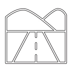 Road icon in line style