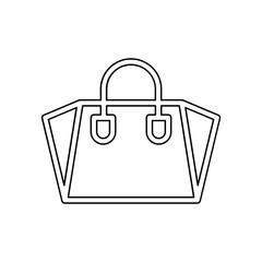 Handbag icon in line style