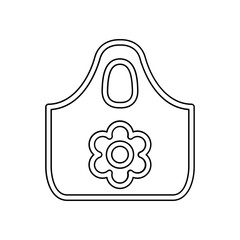 Handbag icon in line style