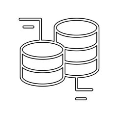 Database icon in line style