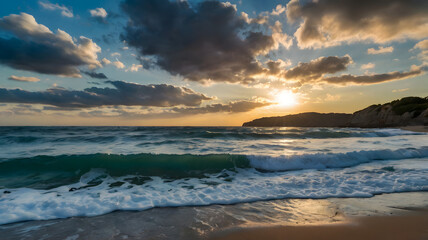 Obraz premium sunset over the sea