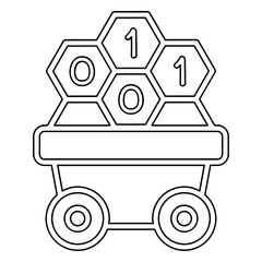 Data mining icon in line style