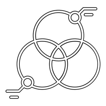 Data digram icon in line style