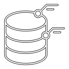 Database icon in line style