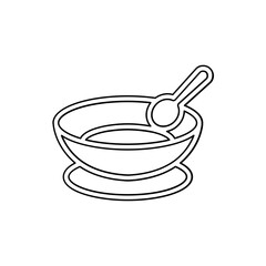 Soup icon in line style