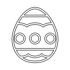 Easter egg icon in line style
