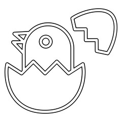Chick icon in line style