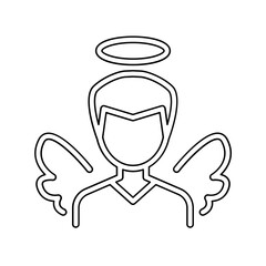 Angel icon in line style
