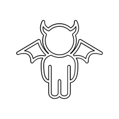 Devil icon in line style