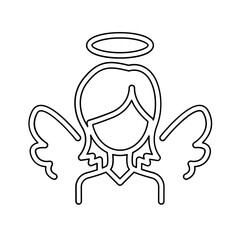 Angel icon in line style