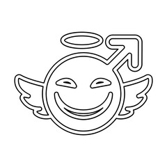 Angel icon in line style