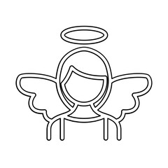 Angel icon in line style