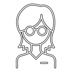 Secretary icon in line style