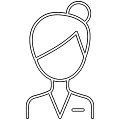 Staff icon in line style